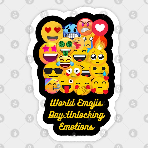 World emojis day Sticker by Merchandise Mania